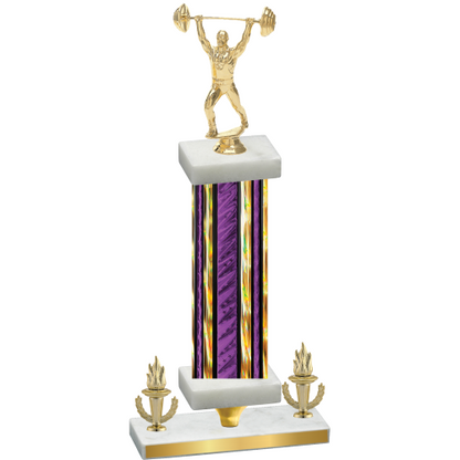 Premium Single Purple Glacier Victory Weights Trophy