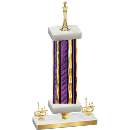 Premium Single Purple Glacier First Place Chess Trophy