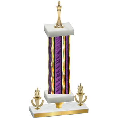 Premium Single Purple Glacier Victory Chess Trophy