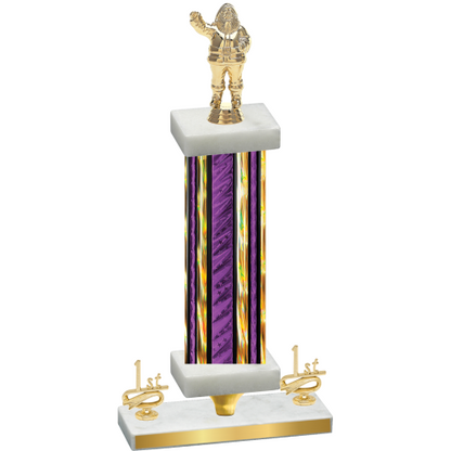 Premium Single Purple Glacier First Place Holiday Trophy