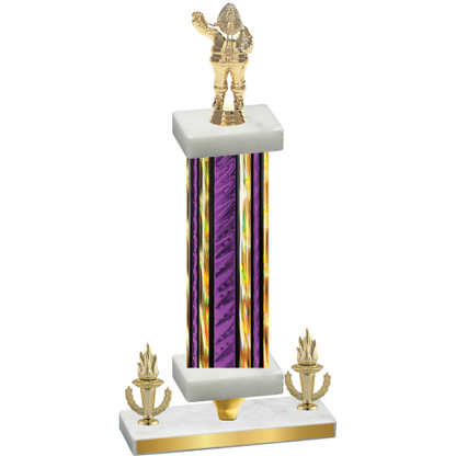 Premium Single Purple Glacier Victory Holiday Trophy