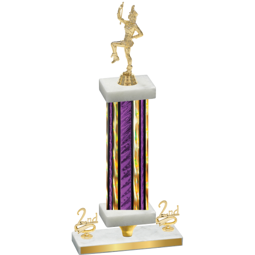 Premium Single Purple Glacier Second Place Majorette Trophy