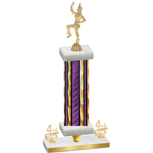 Premium Single Purple Glacier Fourth Place Majorette Trophy