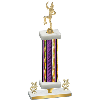 Premium Single Purple Glacier Year Majorette Trophy