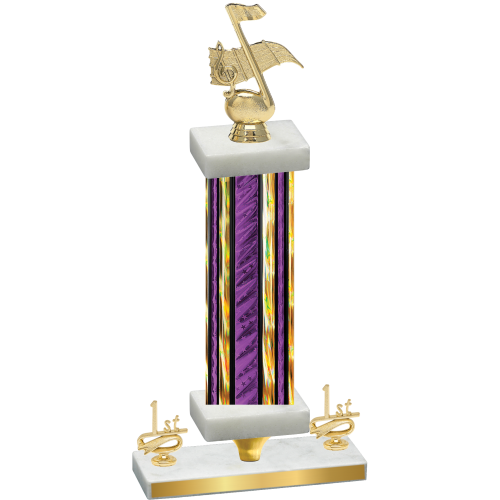 Premium Single Purple Glacier First Place Music Trophy