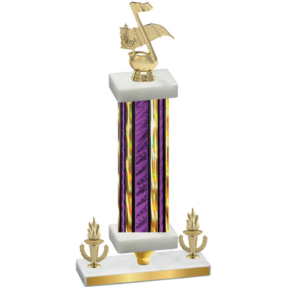 Premium Single Purple Glacier Victory Music Trophy