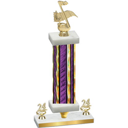 Premium Single Purple Glacier Year Music Trophy