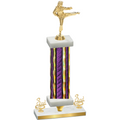 Premium Single Purple Glacier Third Place Karate Trophy