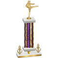 Premium Single Purple Glacier Victory Karate Trophy