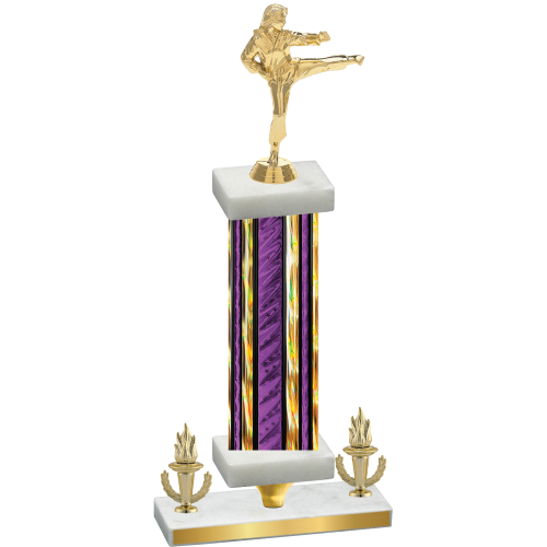 Premium Single Purple Glacier Victory Karate Trophy