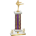 Premium Single Purple Glacier Year Karate Trophy