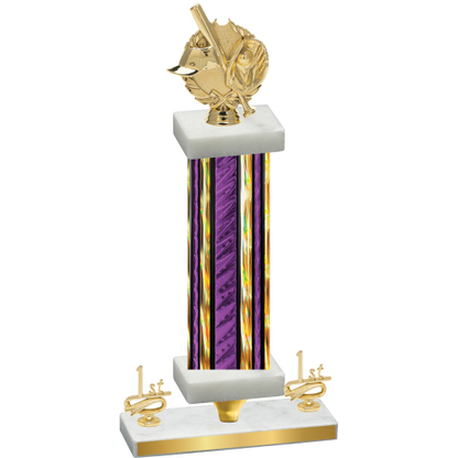 Premium Single Purple Glacier First Place Baseball Trophy