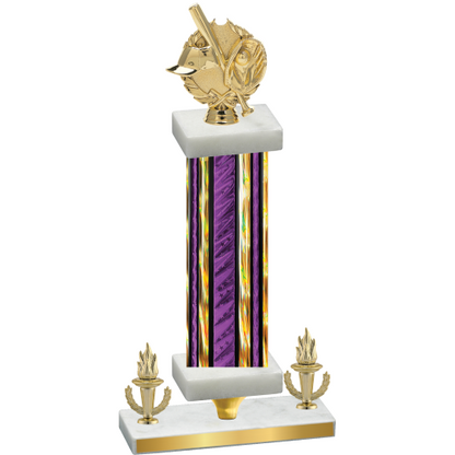 Premium Single Purple Glacier Victory Baseball Trophy