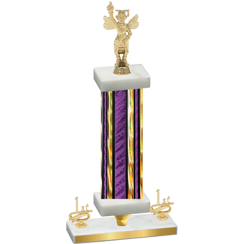 Premium Single Purple Glacier First Place Academics Trophy