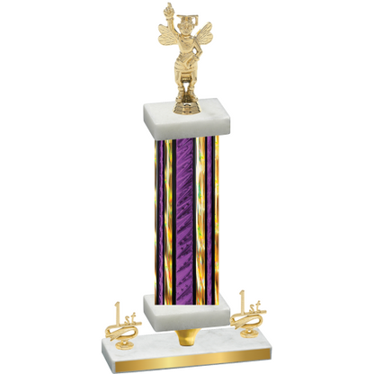 Premium Single Purple Glacier First Place Academics Trophy