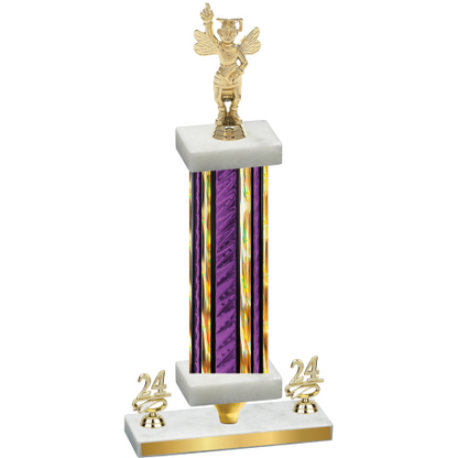 Premium Single Purple Glacier Year Academics Trophy