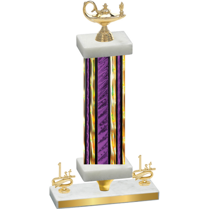 Premium Single Purple Glacier First Place Academics Trophy