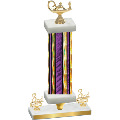 Premium Single Purple Glacier Third Place Academics Trophy