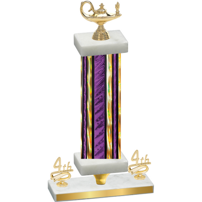 Premium Single Purple Glacier Fourth Place Academics Trophy