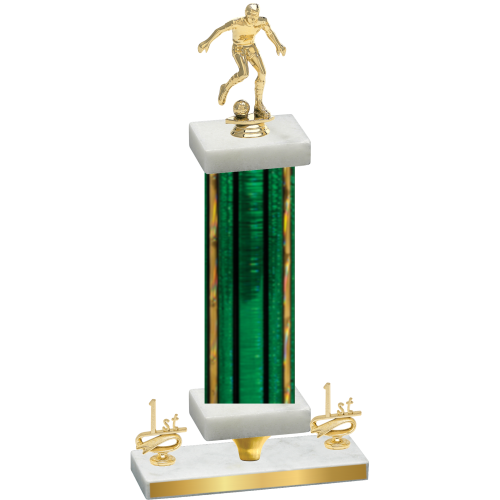 Premium Single Green Glacier First Place Soccer Trophy