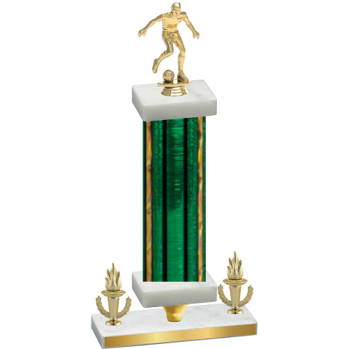 Premium Single Green Glacier Victory Soccer Trophy