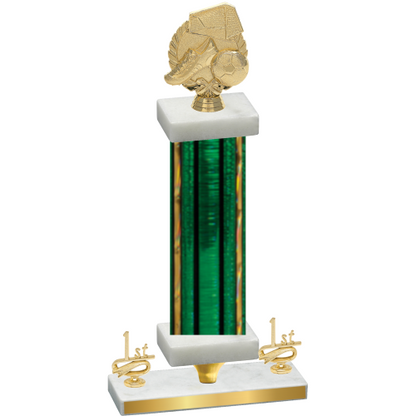 Premium Single Green Glacier First Place Soccer Trophy