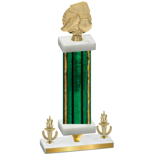 Premium Single Green Glacier Victory Soccer Trophy