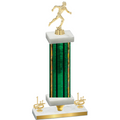 Premium Single Green Glacier First Place Running Trophy