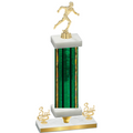 Premium Single Green Glacier Third Place Running Trophy