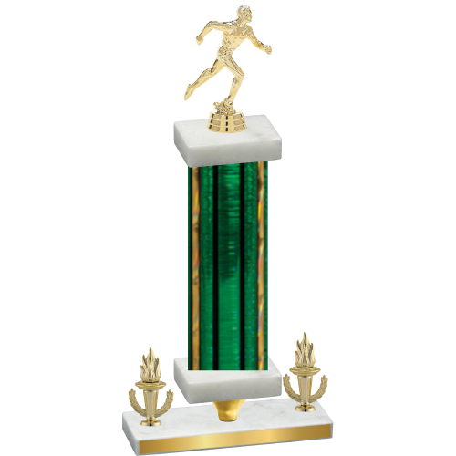 Premium Single Green Glacier Victory Running Trophy