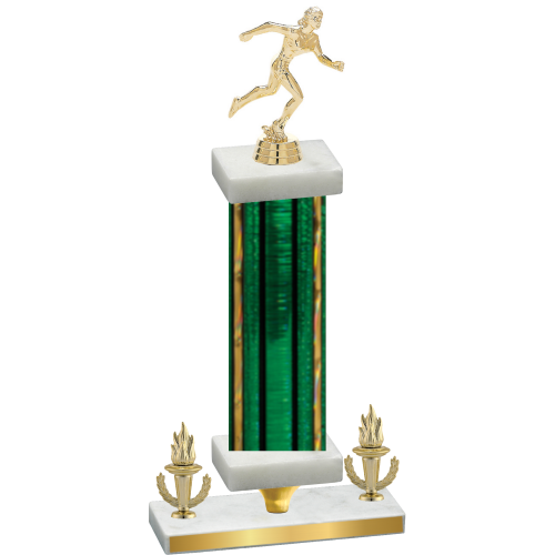 Premium Single Green Glacier Victory Running Trophy