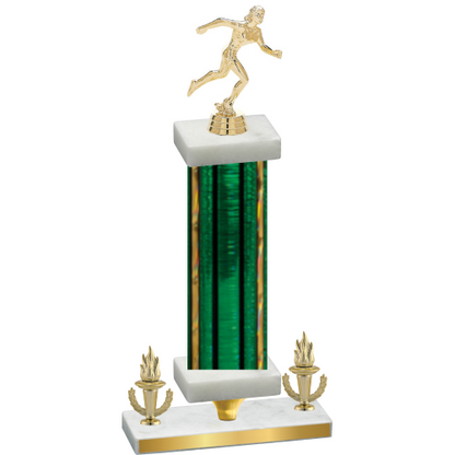 Premium Single Green Glacier Victory Running Trophy