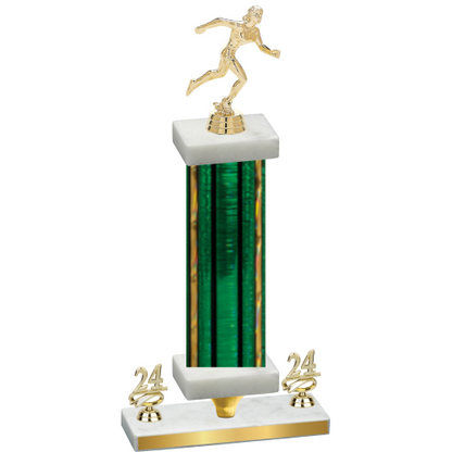 Premium Single Green Glacier Year Running Trophy