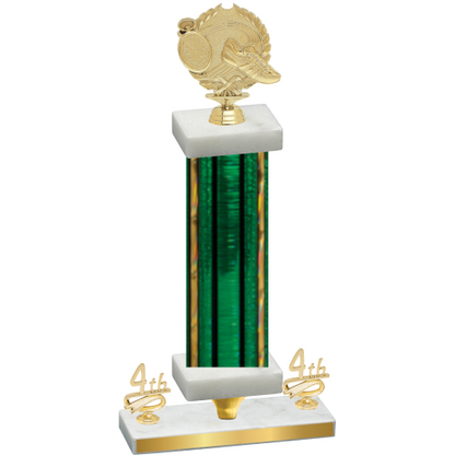 Premium Single Green Glacier Fourth Place Running Trophy