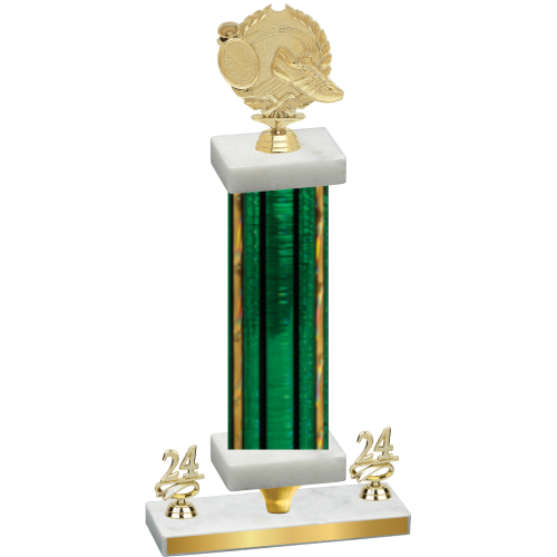 Premium Single Green Glacier Year Running Trophy