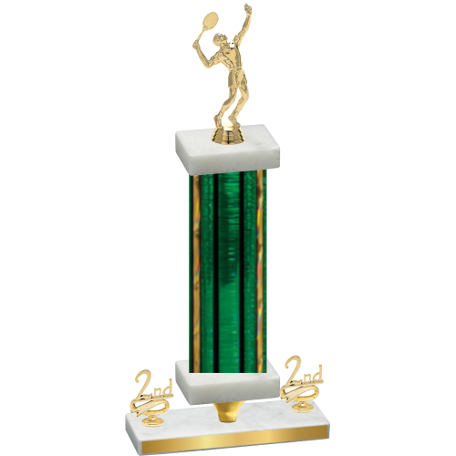 Premium Single Green Glacier Second Place Tennis Trophy