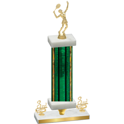 Premium Single Green Glacier Third Place Tennis Trophy