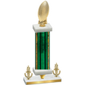 Premium Single Green Glacier Victory Football Trophy