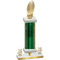 Premium Single Green Glacier Year Football Trophy