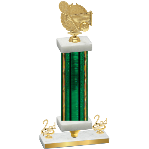 Premium Single Green Glacier Second Place Tennis Trophy