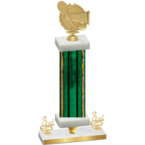 Premium Single Green Glacier Third Place Tennis Trophy