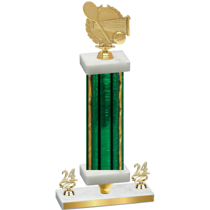 Premium Single Green Glacier Year Tennis Trophy