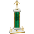Premium Single Green Glacier Third Place Wrestling Trophy