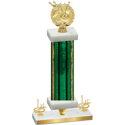 Premium Single Green Glacier First Place Bowling Trophy