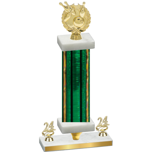 Premium Single Green Glacier Year Bowling Trophy