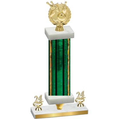 Premium Single Green Glacier Year Bowling Trophy