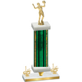 Premium Single Green Glacier First Place Volleyball Trophy