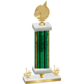 Premium Single Green Glacier First Place Volleyball Trophy