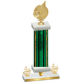 Premium Single Green Glacier Fourth Place Volleyball Trophy