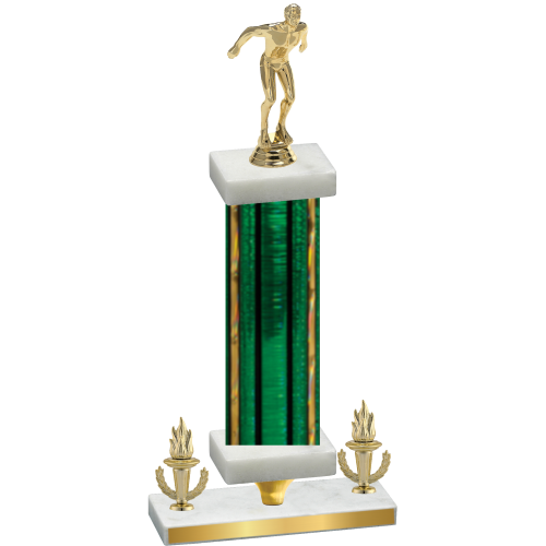 Premium Single Green Glacier Victory Swimming Trophy